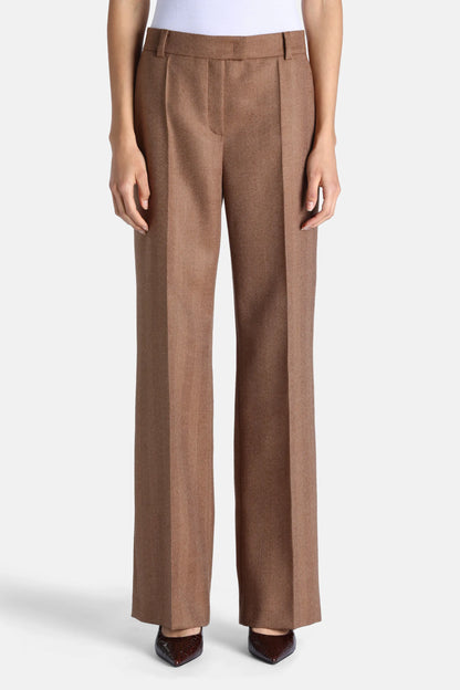 Luisa Spagnoli Spinato Nocciola Women Optare - Herringbone Regular-Fit Pants SKU: OPTARE_3326 Image 01