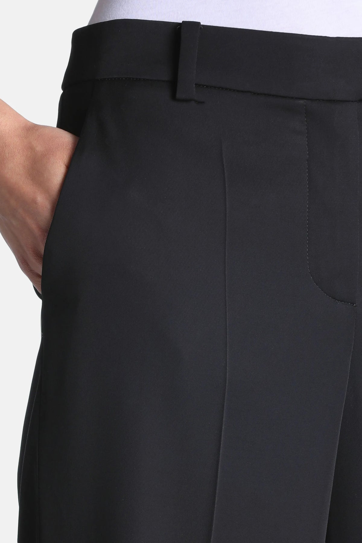 Luisa Spagnoli Nero Women Ortesi - Elegant Regular-Fit Pants with Pressed Crease SKU: ORTESI_0101 Image 03