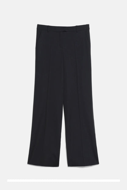 Luisa Spagnoli Nero Women Ortesi - Elegant Regular-Fit Pants with Pressed Crease SKU: ORTESI_0101 Image 05