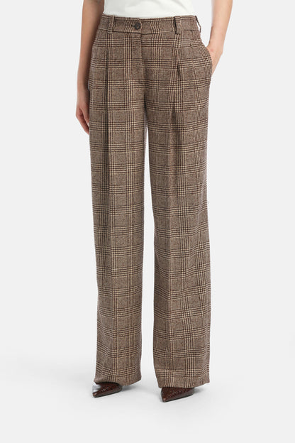 Luisa Spagnoli_Var Marone Beige_Ossana - Houndstooth Trousers_OSSANA_3991_02