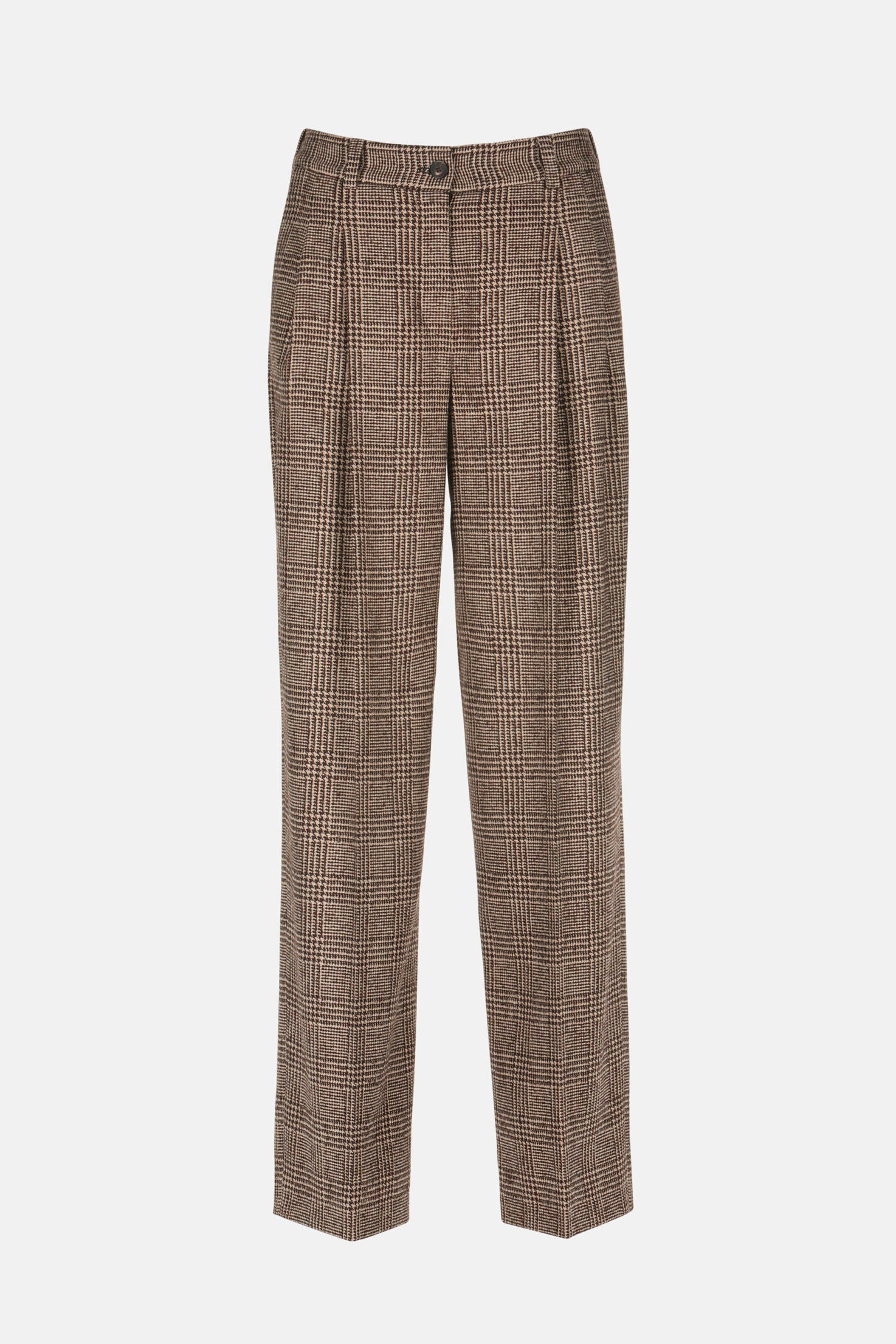 Luisa Spagnoli_Var Marone Beige_Ossana - Houndstooth Trousers_OSSANA_3991_05
