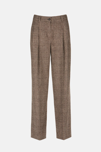 Luisa Spagnoli_Var Marone Beige_Ossana - Houndstooth Trousers_OSSANA_3991_05