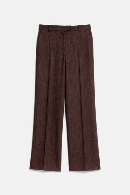 Luisa Spagnoli Var Spinato Bordeaux Women Ottana Regular-Fit Herringbone Pants SKU: OTTANA_3417 Image 05