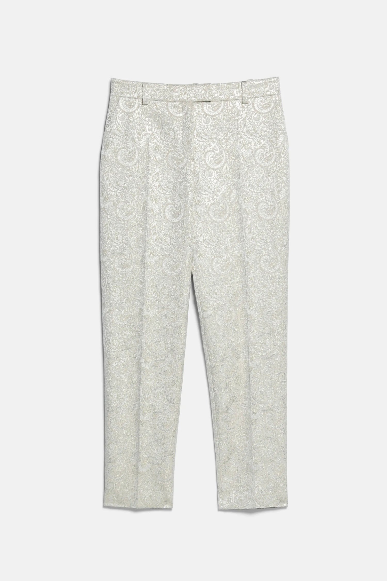 Luisa Spagnoli Var Platino Women Ovada - Elegant Slim-Fit Brocade Pants SKU: OVADA_3312 Image 05