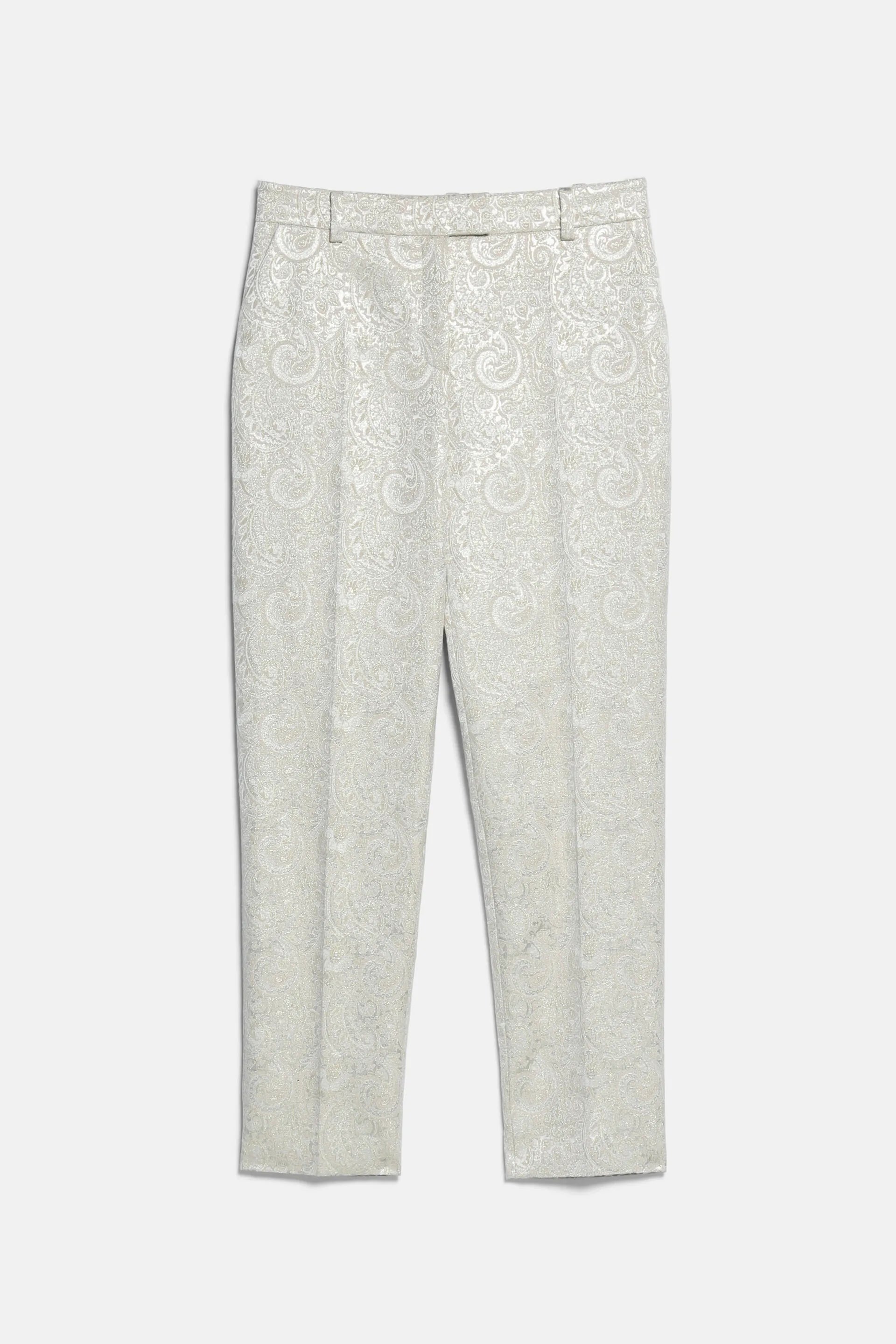 Luisa Spagnoli Var Platino Women Ovada - Elegant Slim-Fit Brocade Pants SKU: OVADA_3312 Image 05
