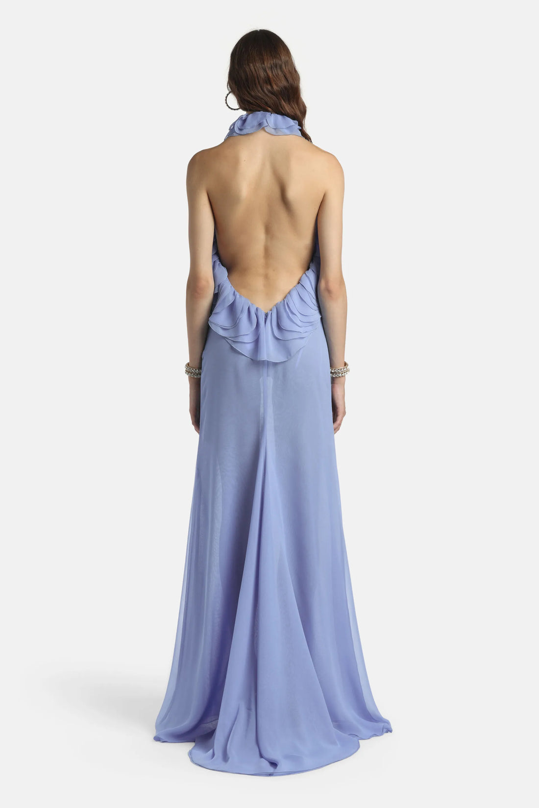 Luisa Spagnoli Pervinca Women Palesare - Ruffled Gown - Fashion Show SKU: PALESARE_2619 Image 02