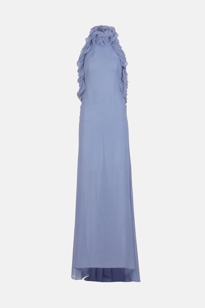 Luisa Spagnoli Pervinca Women Palesare - Ruffled Gown - Fashion Show SKU: PALESARE_2619 Image 05