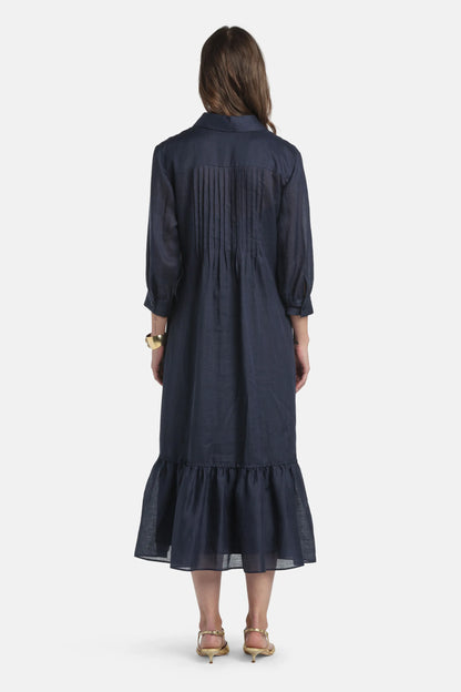 Luisa Spagnoli Blu Women Parisi - Embroidered Tunic Dress SKU: PARISI_1234 Image 02