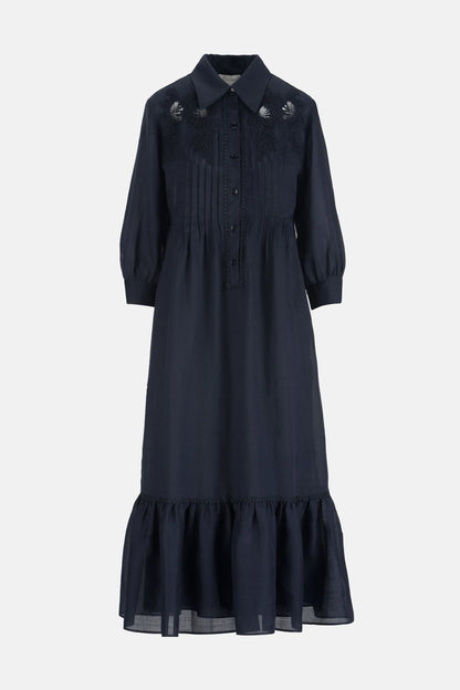 Luisa Spagnoli Blu Women Parisi - Embroidered Tunic Dress SKU: PARISI_1234 Image 06
