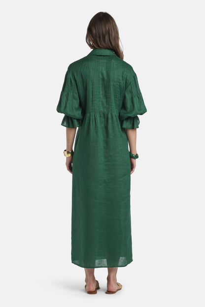 Luisa Spagnoli Verde Bottiglia Women Pasotto - Long Shirt Dress SKU: PASOTTO_2021 Image 02