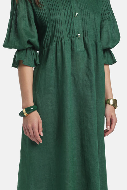 Luisa Spagnoli Verde Bottiglia Women Pasotto - Long Shirt Dress SKU: PASOTTO_2021 Image 04