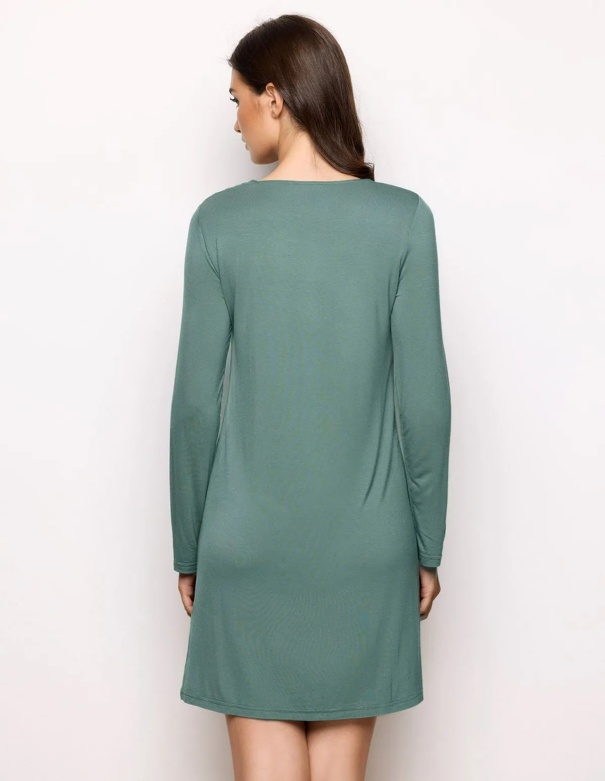 Yamamay_Sage Green_Nightdress in Viscose and Lace Ð Primula Color_PCCD183001_120_03