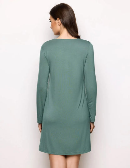 Yamamay_Sage Green_Nightdress in Viscose and Lace Ð Primula Color_PCCD183001_120_03