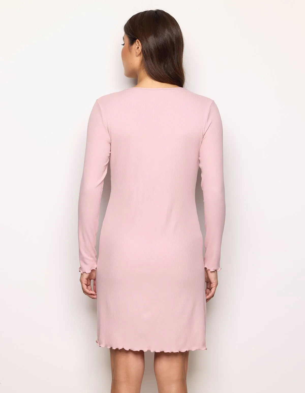 Yamamay_Clay Rose_Nightdress with Embroidery Ð Basic Modal/Cotton Rib_PCCD183004_239_03