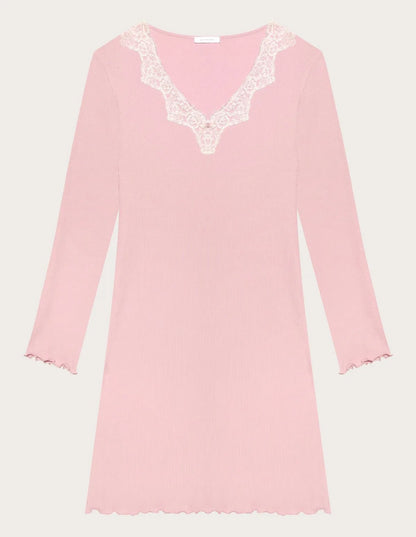 Yamamay_Clay Rose_Nightdress with Embroidery Ð Basic Modal/Cotton Rib_PCCD183004_239_06