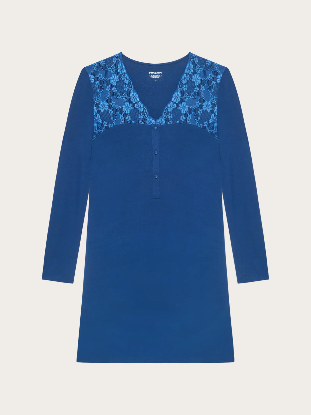 Yamamay DARK BLUE Women Long-Sleeve Nightshirt - Primula Color SKU: PCCD193001_215 Image 05