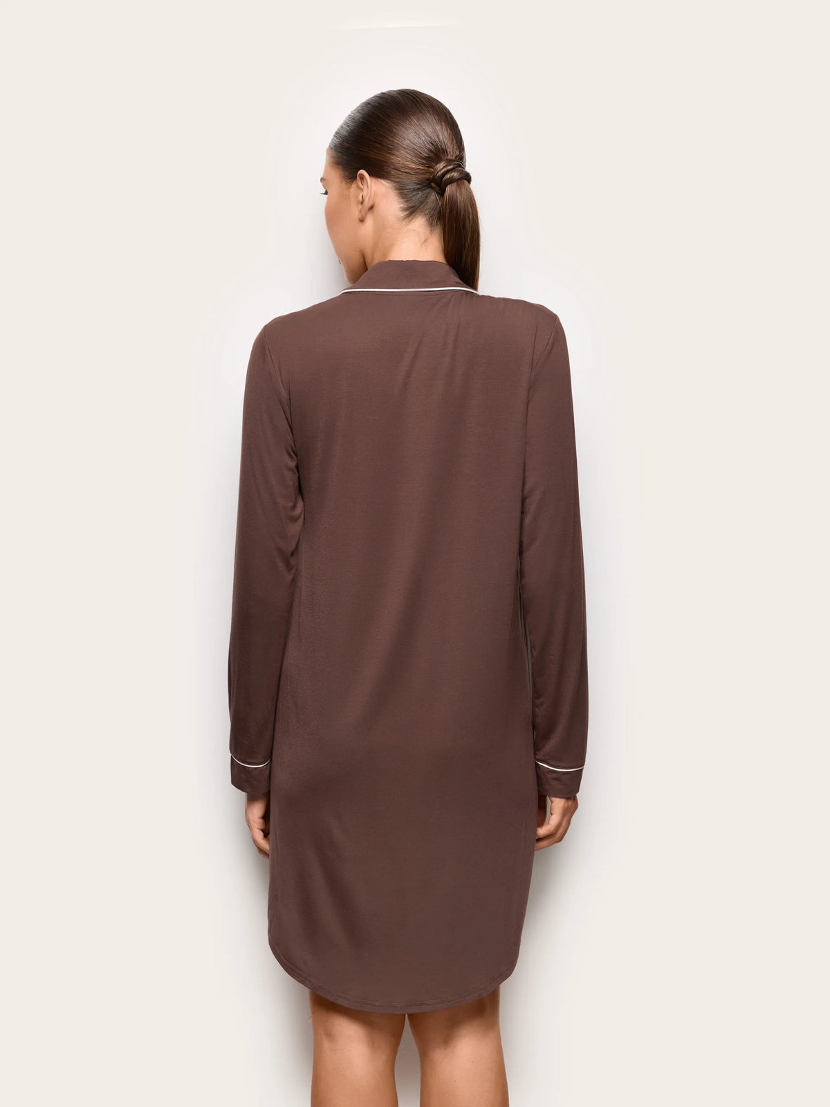 Yamamay CHOCOLATE Women Long-Sleeve Nightshirt - Daily Modal SKU: PCCD193002_033 Image 04