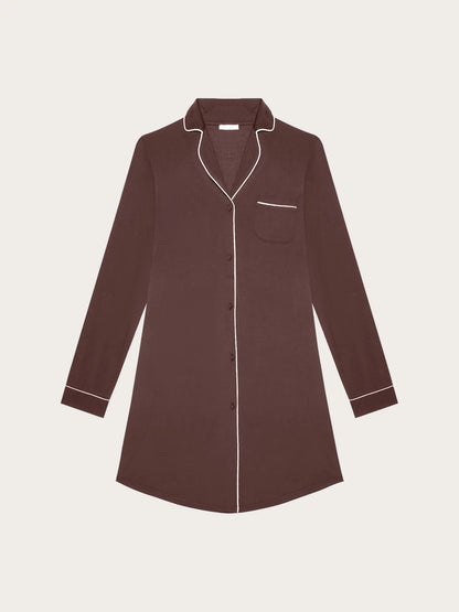 Yamamay CHOCOLATE Women Long-Sleeve Nightshirt - Daily Modal SKU: PCCD193002_033 Image 05