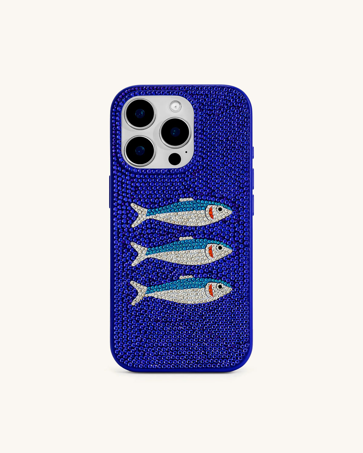 JW Pei Blue/White Women Fish Pattern Phone Case SKU: PE159-5-ip17pro_Blue/White Image 01