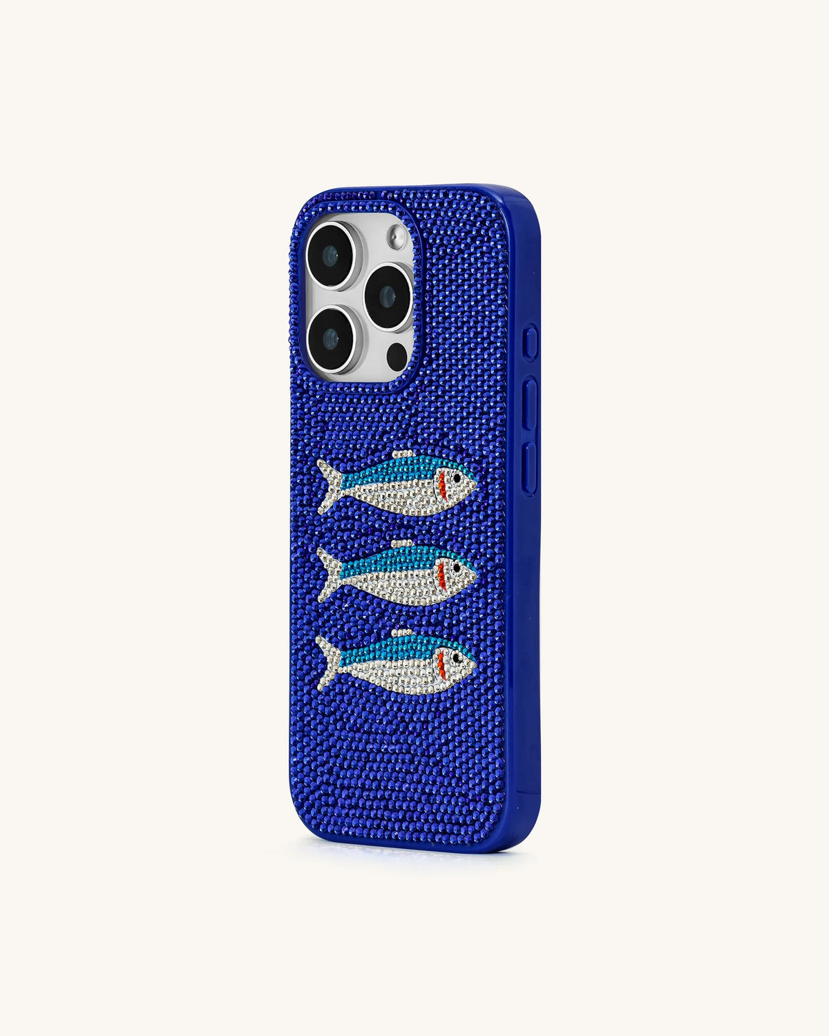 JW Pei Blue/White Women Fish Pattern Phone Case SKU: PE159-5-ip17pro_Blue/White Image 02