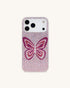JW Pei Pink Women Butterfly Artificial Crystal Phone Case - Iphone 17 Pro Max SKU: PE209-4_Pink Image 01