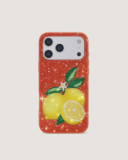 JW Pei Orange Women Lemon Artificial Crystal Phone Case SKU: PE213-0-ip17pro_Orange Image 01