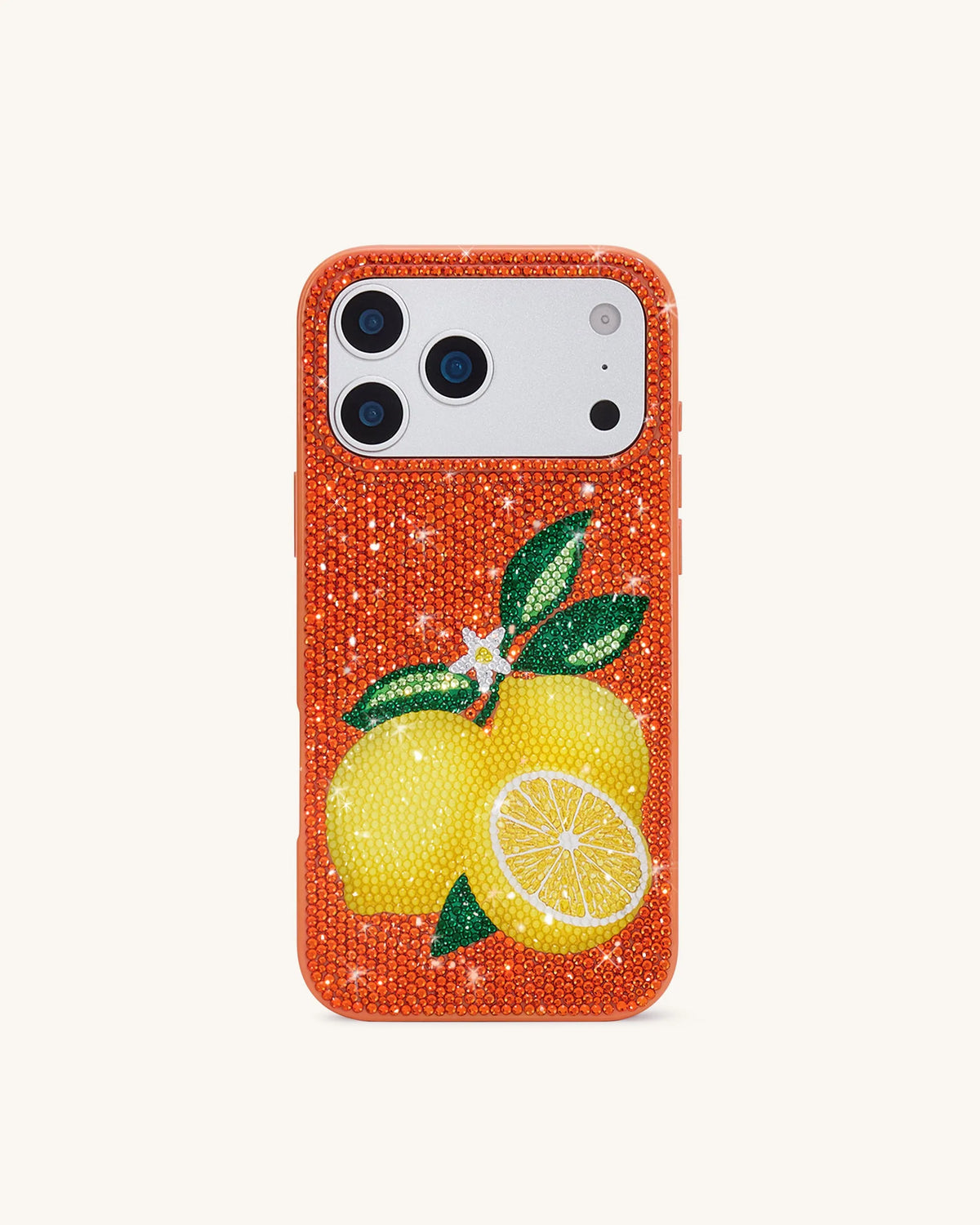 JW Pei Orange Women Lemon Artificial Crystal Phone Case SKU: PE213-0-ip17pro_Orange Image 03