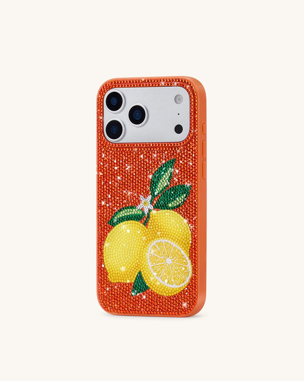 JW Pei Orange Women Lemon Artificial Crystal Phone Case SKU: PE213-0-ip17pro_Orange Image 04