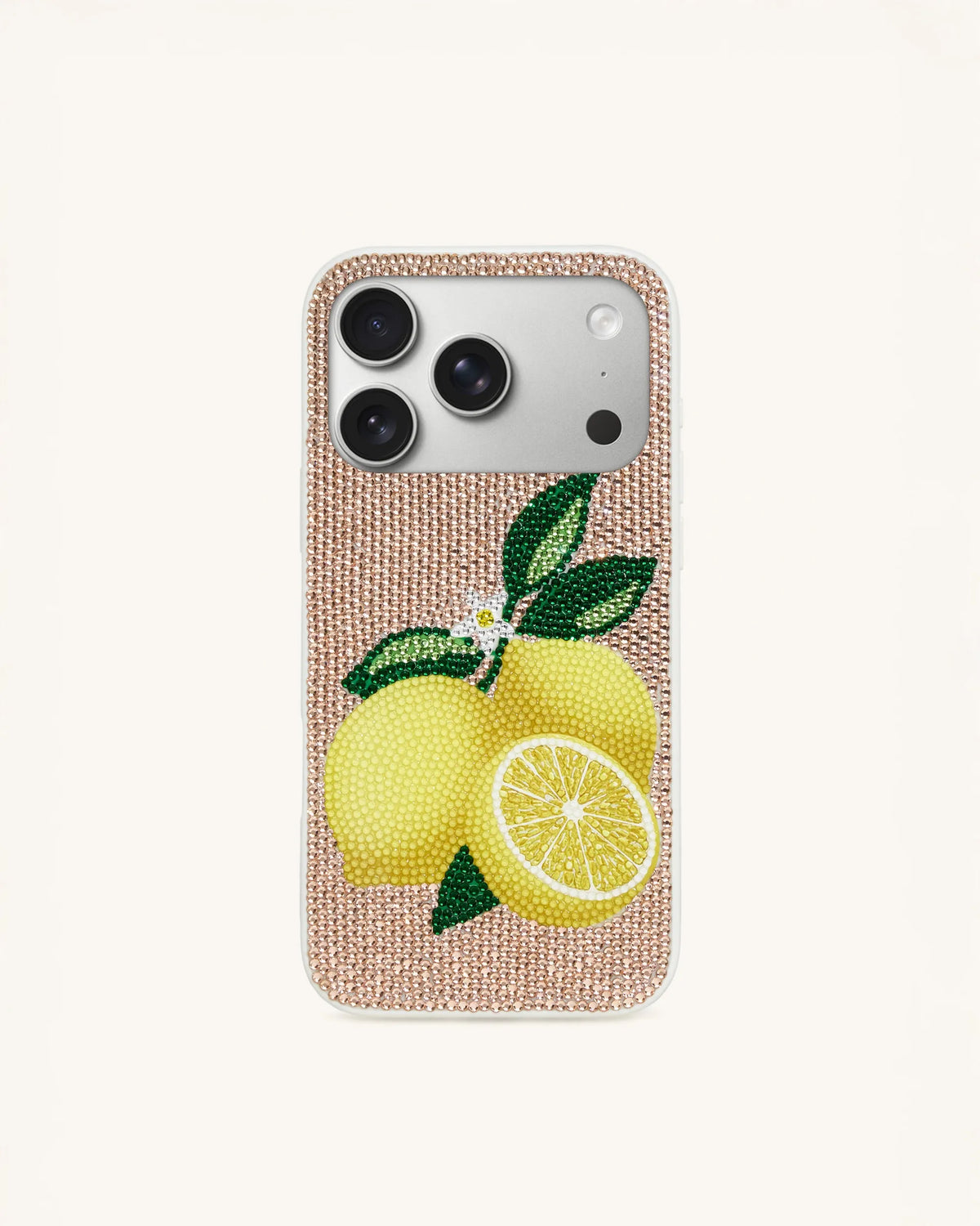 JW Pei Gold Women Lemon Artificial Crystal Phone Case - Iphone 17 Pro SKU: PE213-2-IP17PRO_Gold Image 01