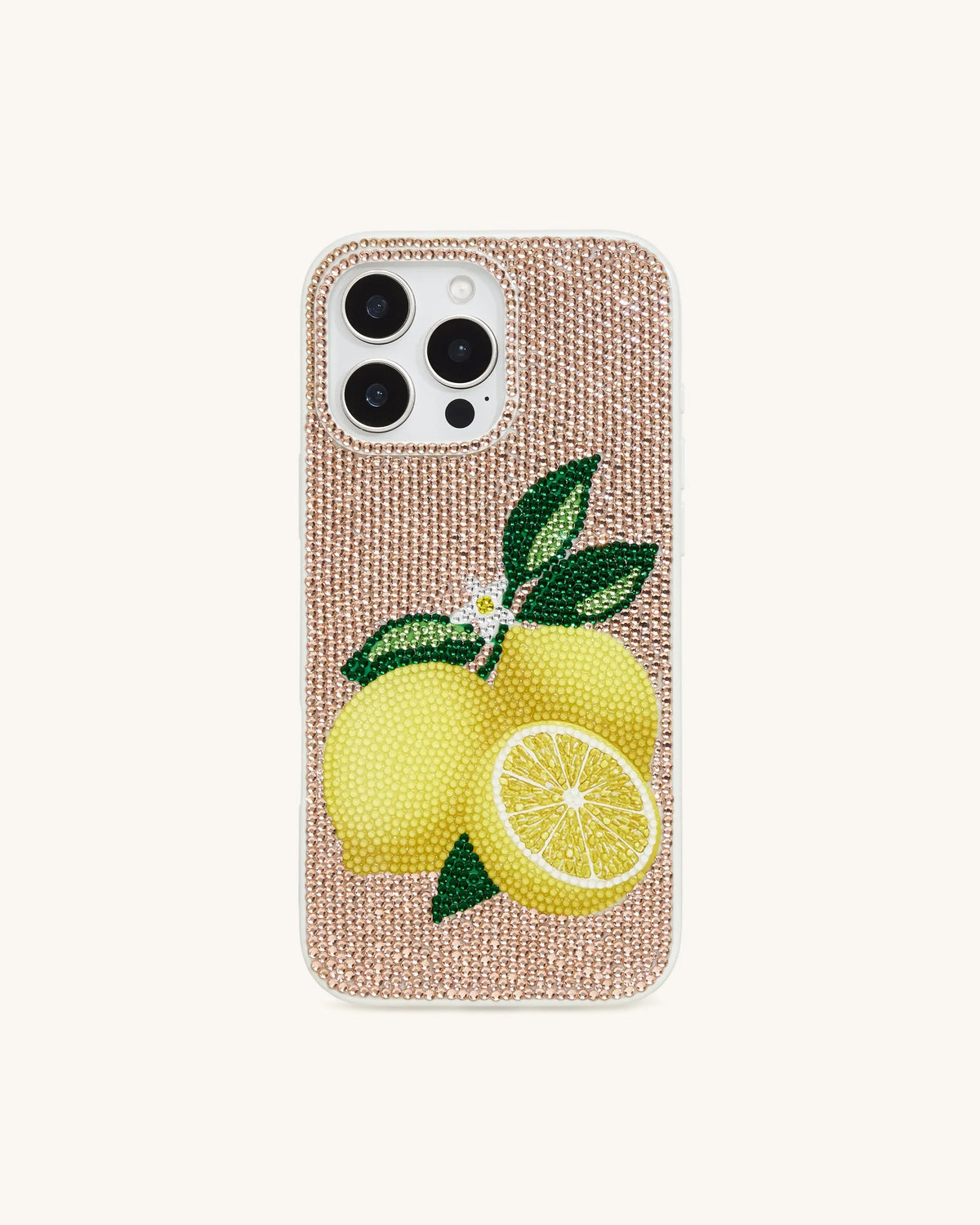 JW Pei Gold Women Lemon Artificial Crystal Phone Case - Iphone 17 Pro SKU: PE213-2-IP17PRO_Gold Image 02