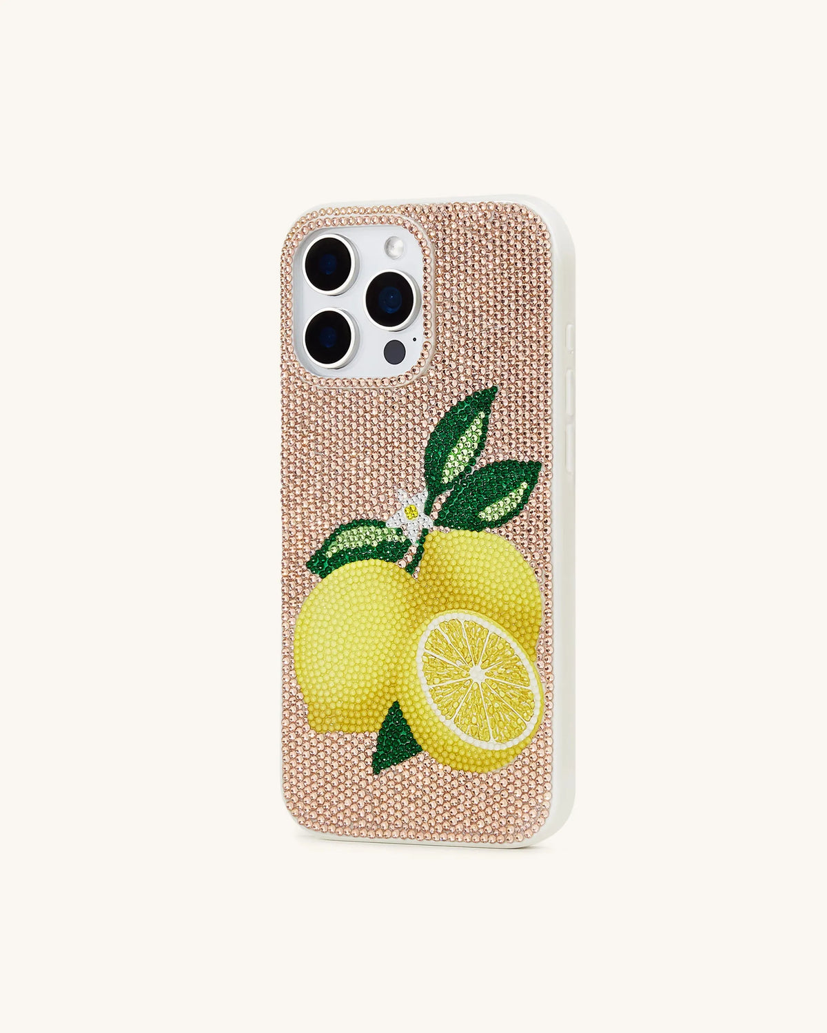 JW Pei Gold Women Lemon Artificial Crystal Phone Case - Iphone 17 Pro SKU: PE213-2-IP17PRO_Gold Image 03