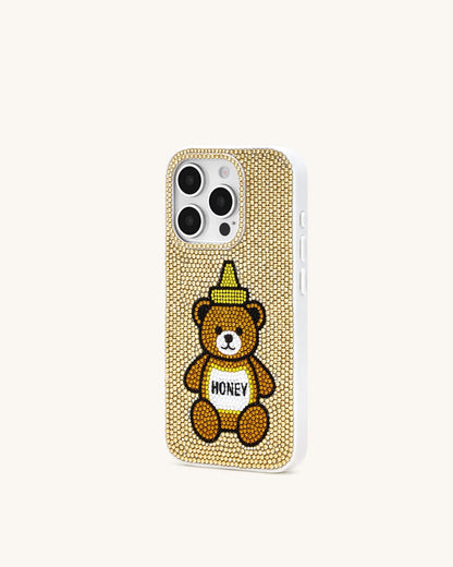 JW Pei Neutral Women Honey Bear Artificial Crystal Phone Case SKU: PE318-8-ip17pro_Neutral Image 02