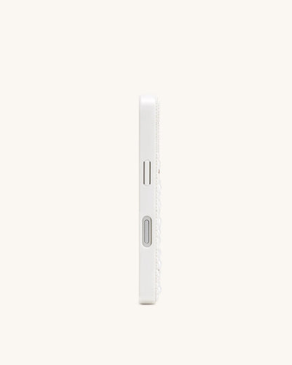 JW Pei White Women Pearl Embellished Phone Case SKU: PE420-2-ip17pro_White Image 04