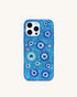 JW Pei Blue Women Evil Eye Artificial Crystal Embellished Phone Case SKU: PE435-5-ip17pro_Blue Image 02