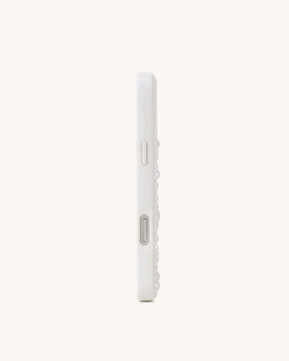 JW Pei White Women Butterfly Pearl Embellished Phone Case - Iphone 17 Pro SKU: PE476-2-IP17PRO_White Image 04