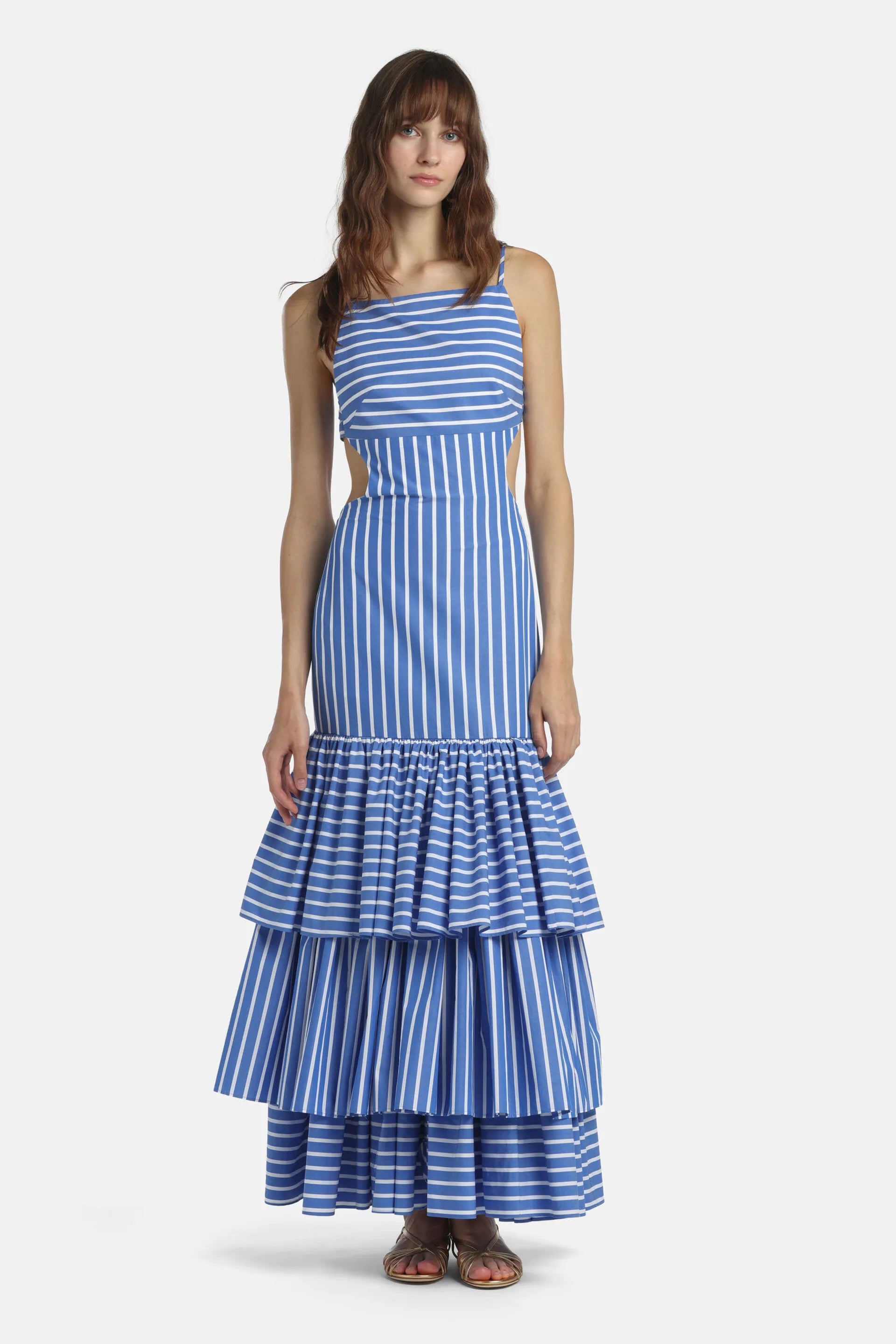 Luisa Spagnoli Var Riga Azzurra Women Perula - Cut-Out Maxi Dress - Fashion Show SKU: PERULA_3275 Image 02