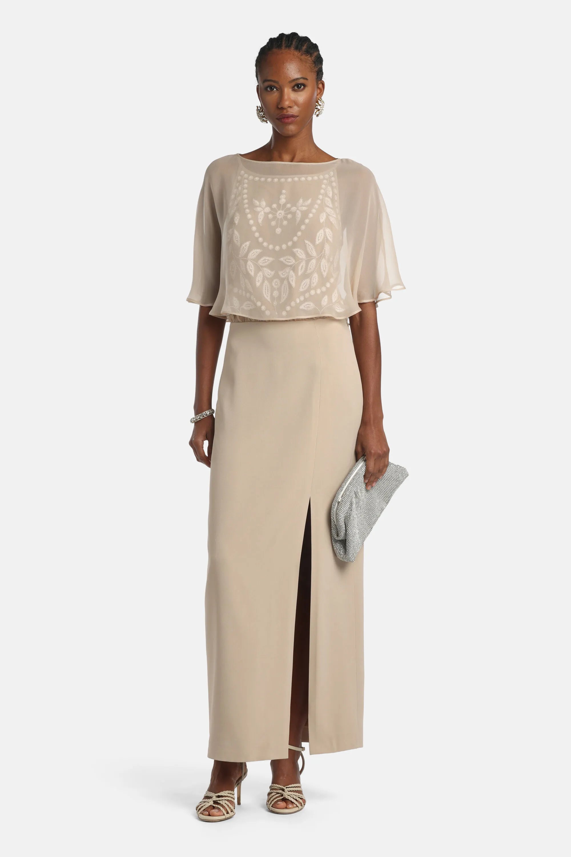 Luisa Spagnoli Crema/Crema Women Pirolo - Elegant Long Dress SKU: PIROLO_1115 1115 Image 01