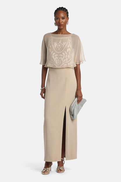 Luisa Spagnoli Crema/Crema Women Pirolo - Elegant Long Dress SKU: PIROLO_1115 1115 Image 01
