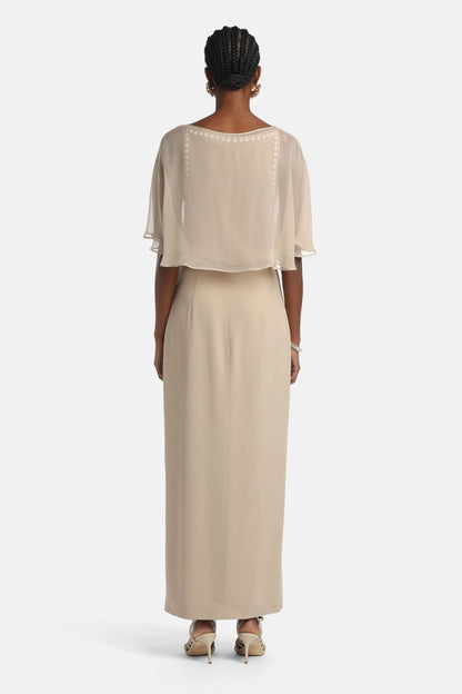 Luisa Spagnoli Crema/Crema Women Pirolo - Elegant Long Dress SKU: PIROLO_1115 1115 Image 03