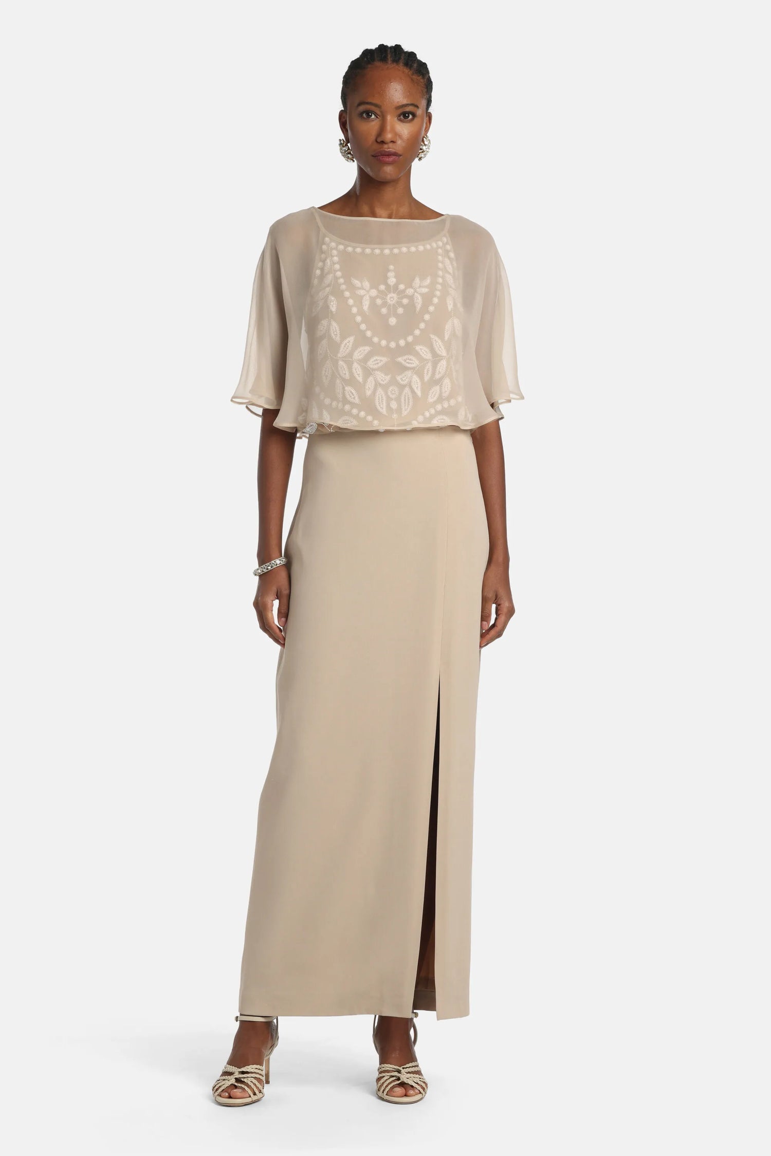 Luisa Spagnoli Crema/Crema Women Pirolo - Elegant Long Dress SKU: PIROLO_1115 1115 Image 05