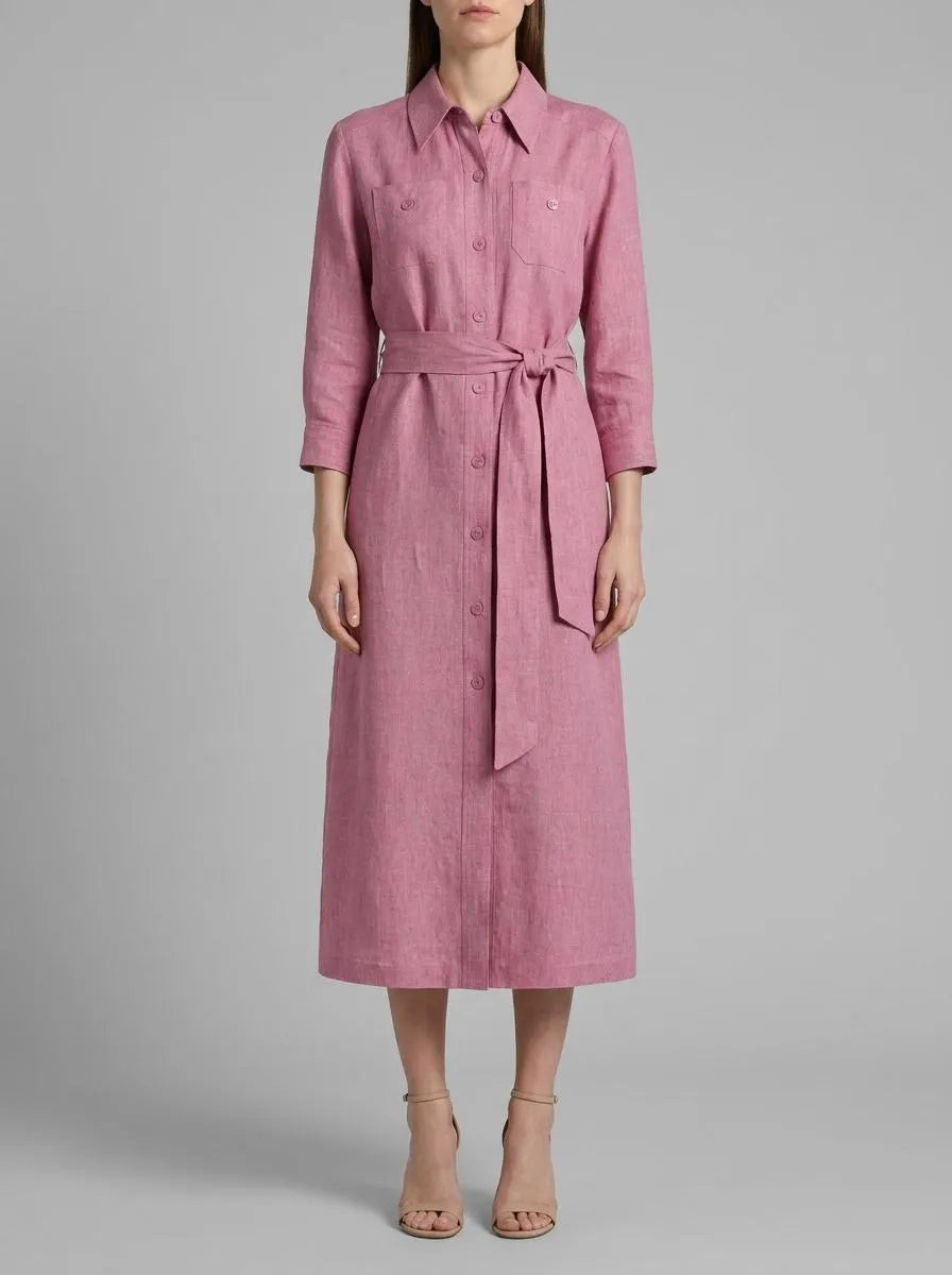 Luisa Spagnoli Rosa Melange Women Polesana - Long Shirt Dress SKU: POLESANA_0338 Image 00
