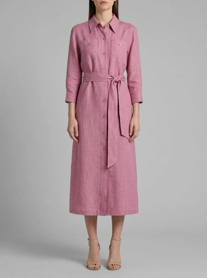 Luisa Spagnoli Rosa Melange Women Polesana - Long Shirt Dress SKU: POLESANA_0338 Image 00