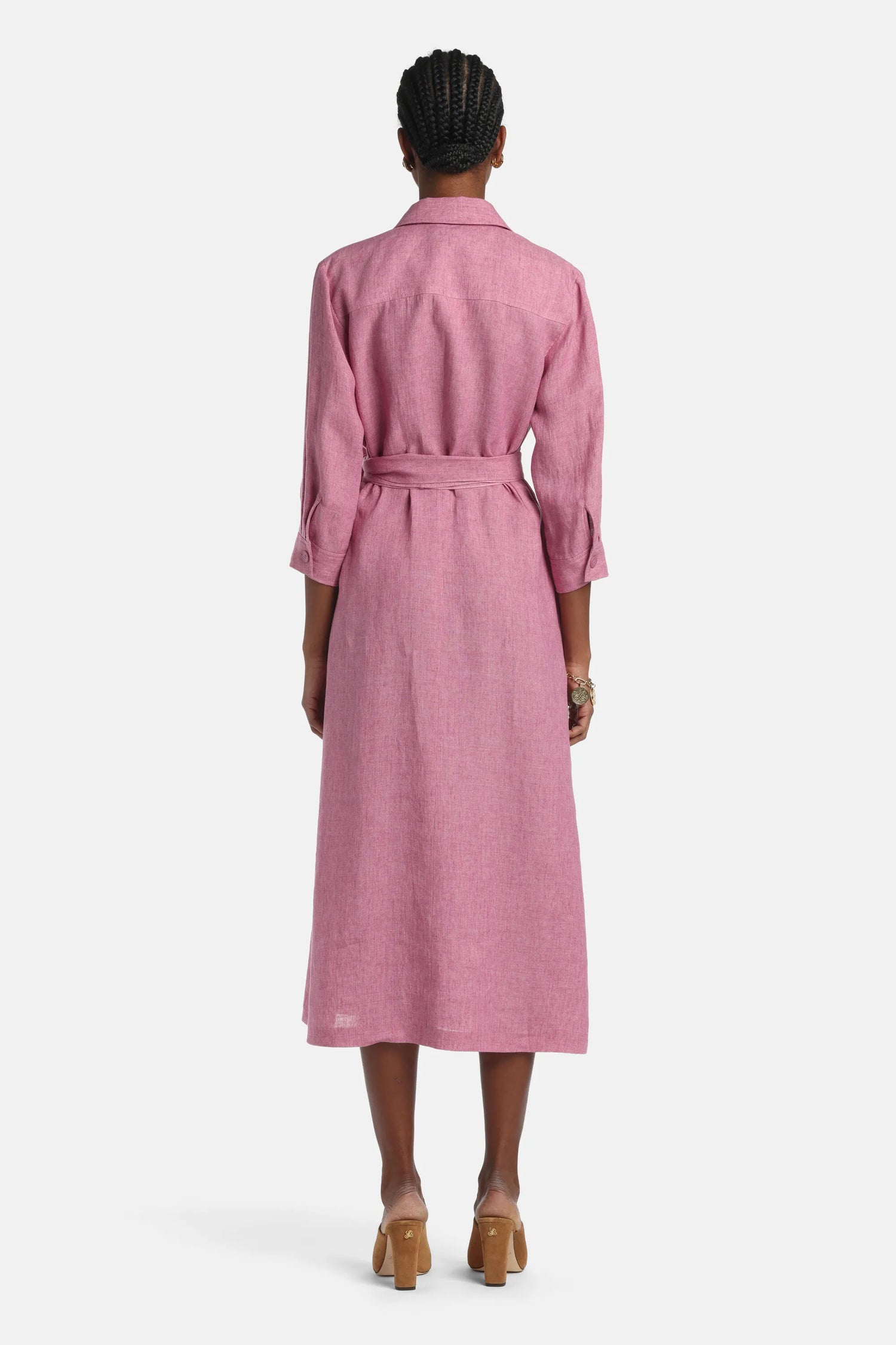 Luisa Spagnoli Rosa Melange Women Polesana - Long Shirt Dress SKU: POLESANA_0338 Image 02