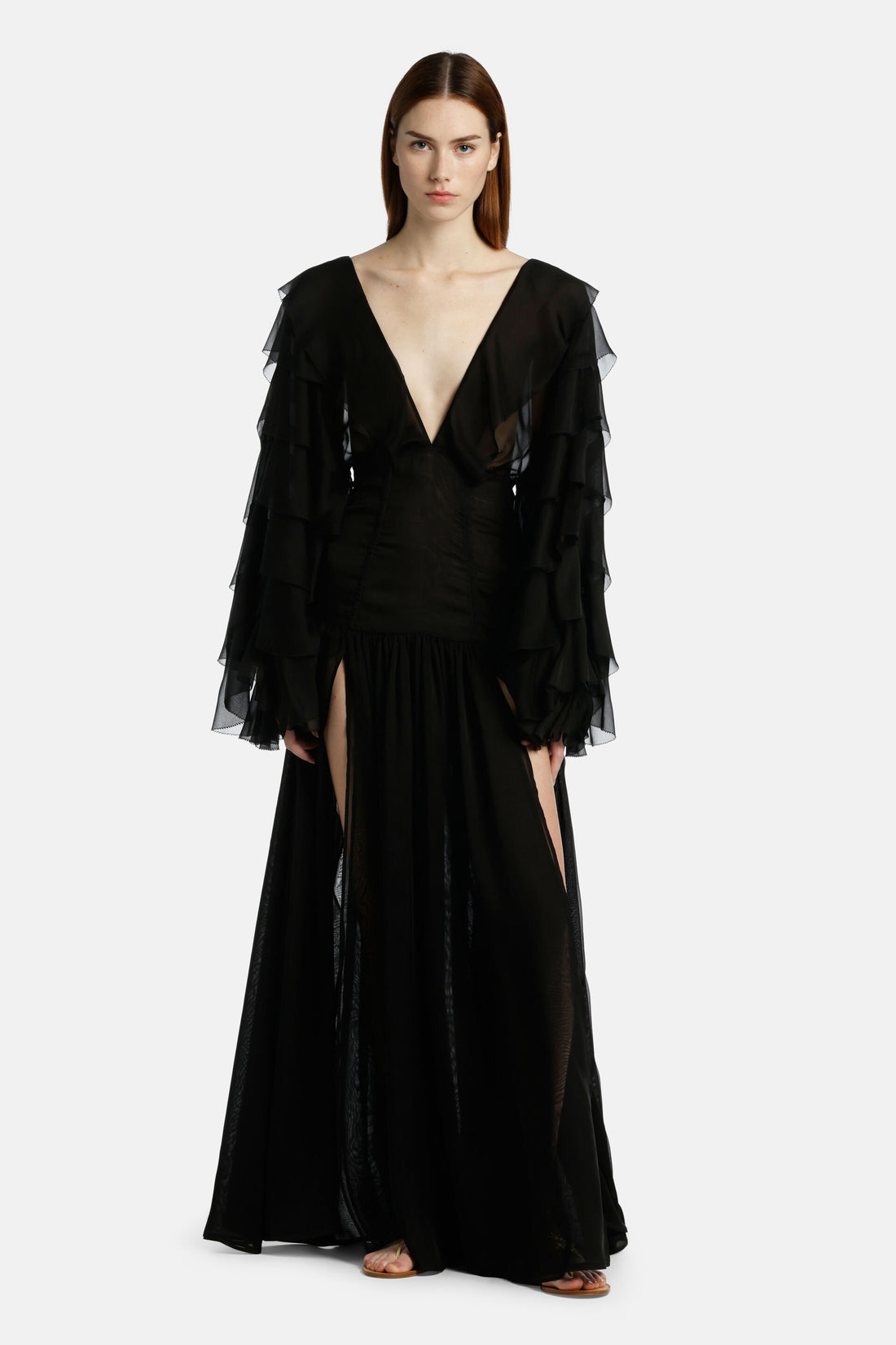 Luisa Spagnoli_Ponteggio - Long Silk Dress - Fashion Show_PONTEGGIO_0101_01