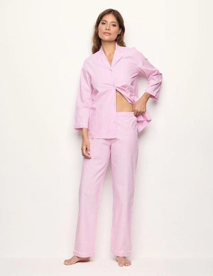 Yamamay_Stripes_Long Cotton Trousers with Embroidered Polka Dots Ð Daily Pajamas_PPBD183001_171_01