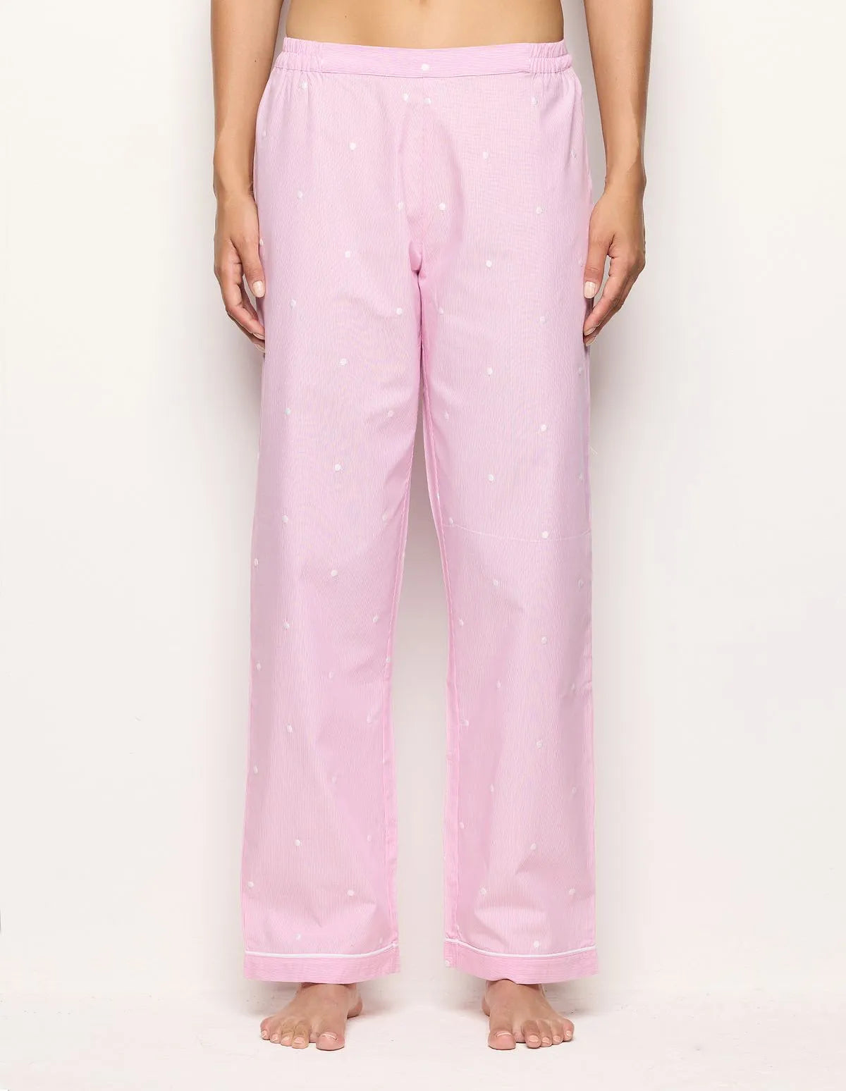 Yamamay_Stripes_Long Cotton Trousers with Embroidered Polka Dots Ð Daily Pajamas_PPBD183001_171_02