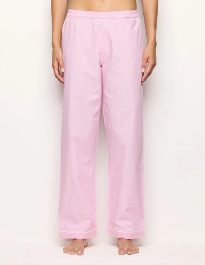 Yamamay_Stripes_Long Cotton Trousers with Embroidered Polka Dots Ð Daily Pajamas_PPBD183001_171_02