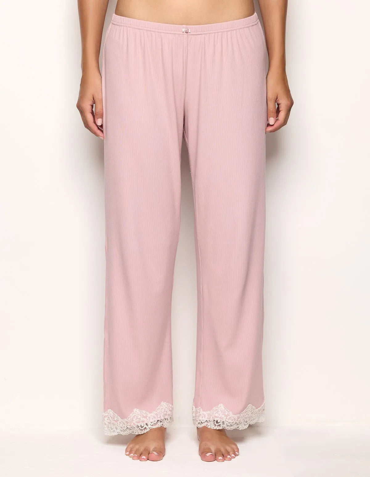 Yamamay_Clay Rose_Long Embroidered Trousers Ð Basic Modal/Cotton Rib_PPBD183005_239_02