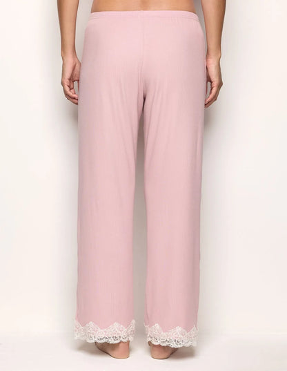 Yamamay_Clay Rose_Long Embroidered Trousers Ð Basic Modal/Cotton Rib_PPBD183005_239_03