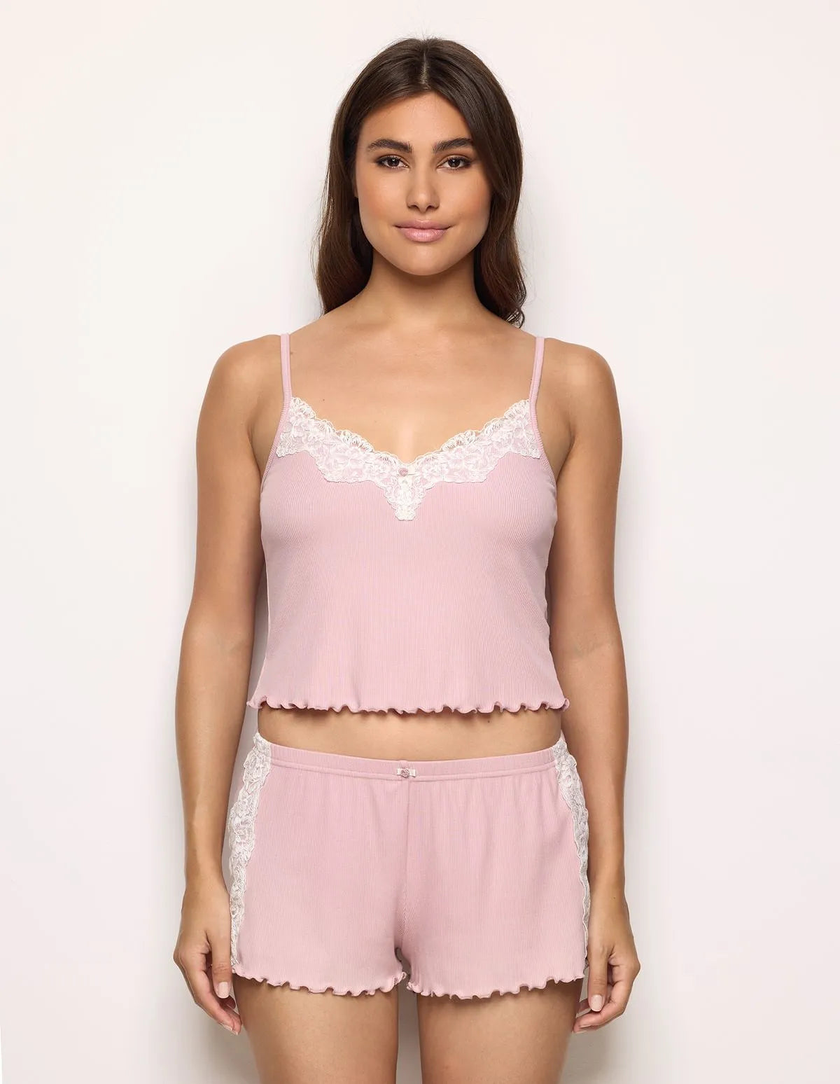 Yamamay_Clay Rose_Short Embroidered Trousers Ð Basic Modal/Cotton Rib_PPBD183006_239_02